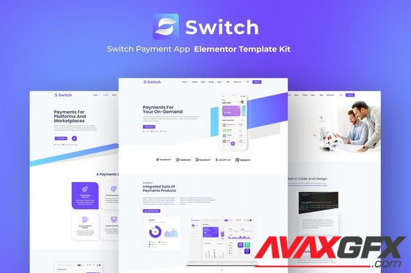 ThemeForest - Switch v1.0.0 - Payment App Elementor Template Kit - 29931491