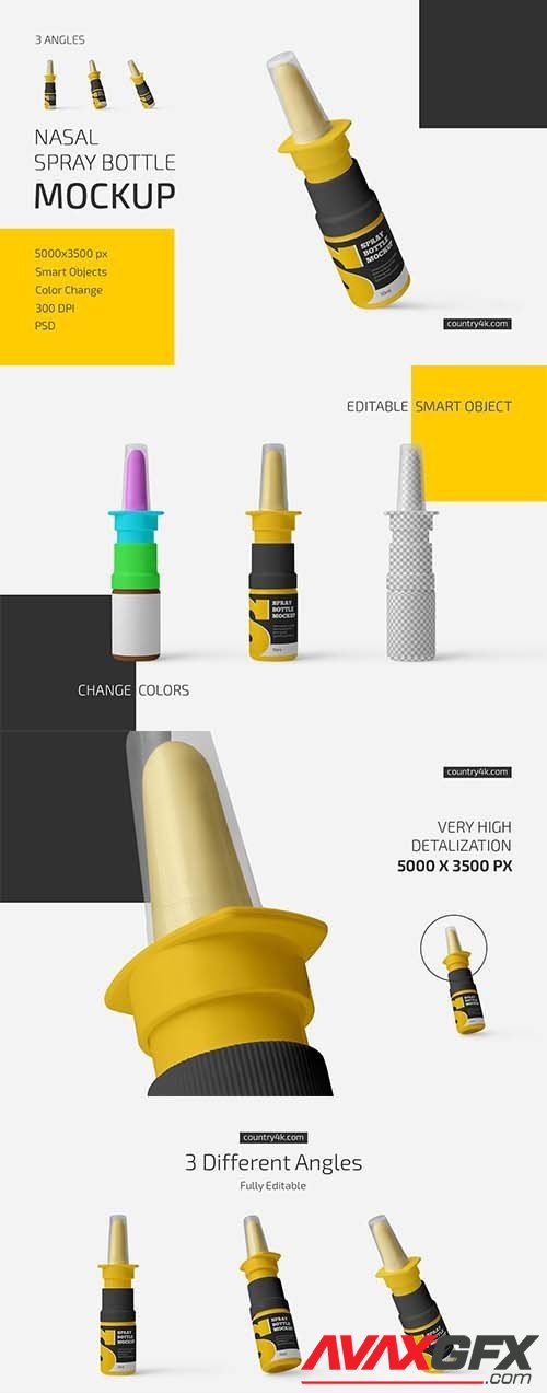 CreativeMarket - Nasal Spray Bottle Mockup Set 5997320