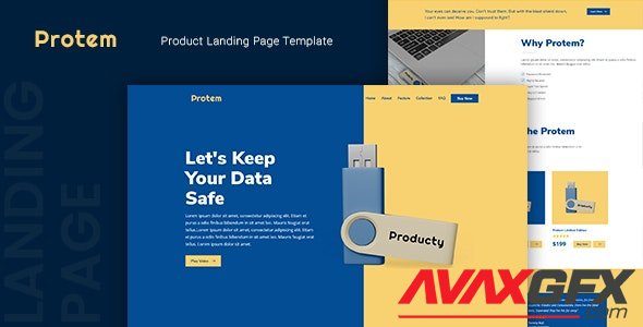ThemeForest - Protem v1.0 - Product Landing Page Template (Update: 8 April 20) - 25276206