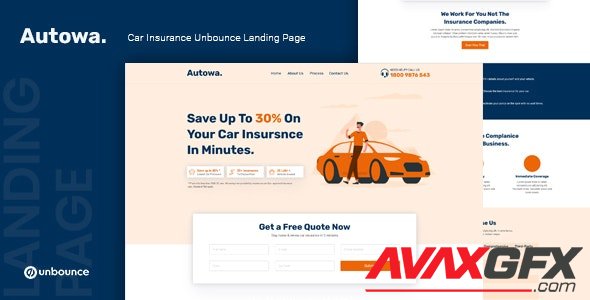 ThemeForest - Autowa v1.0 - Car Insurance Unbounce Landing Page Template - 29483924