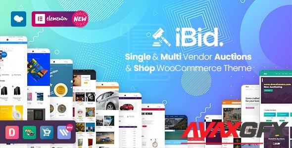 ThemeForest - iBid v2.9.2 - Multi Vendor Auctions WooCommerce Theme - 24923136