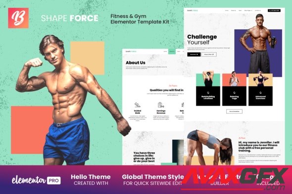 ThemeForest - Shape Force v1.0.1 - Fitness & Gym Elementor Template Kit - 29717217