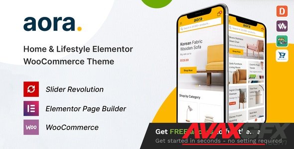 ThemeForest - Aora v1.0.8 - Home & Lifestyle Elementor WooCommerce Theme - 28962286