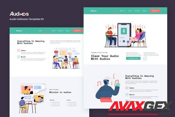 ThemeForest - Audios v3.0.11 - App Showcase Elementor Template Kit - 31056084