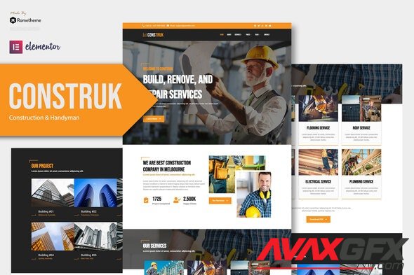 ThemeForest - Construk v1.0.0 - Construction Elementor Template Kit - 31347389