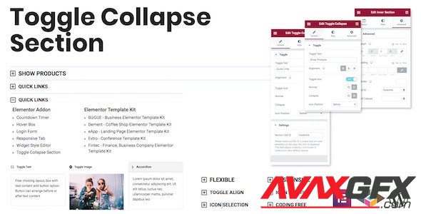 CodeCanyon - Toggle Collapse Section Elementor Addon v1.0.4 - 28512293