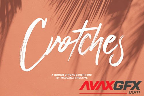 Crotches Rough Stroke Brush Font