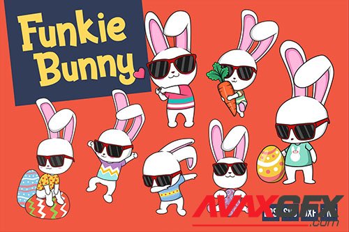 Funkie Bunny Vector