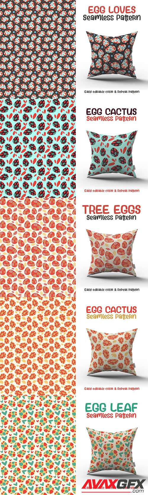 Easter Seamless Eggs Collection