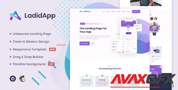 ThemeForest - LadidApp v1.0 - App Unbounce Landing Page Template - 29469818