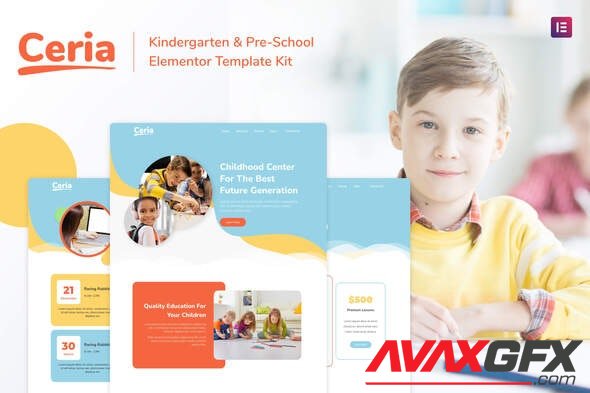 ThemeForest - Ceria v1.0.0 - Kindergarten & Pre-School Elementor Template Kit - 31351692