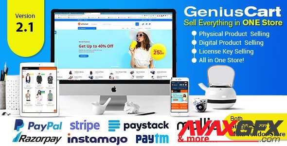 CodeCanyon - GeniusCart v2.1 - Single or Multivendor Ecommerce System with Physical and Digital Product Marketplace - 24089099 - NULLED
