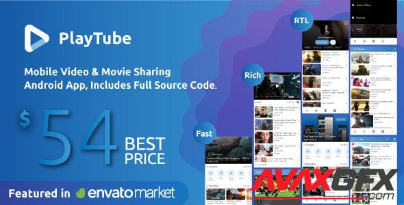 CodeCanyon - PlayTube v2.3 - Mobile Video Movie Sharing Android Native Application - 21195362