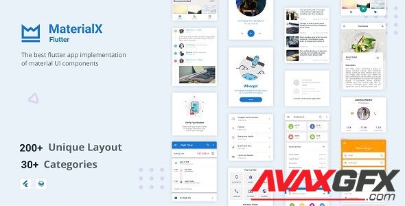 CodeCanyon - MaterialX Flutter v2.1 - Flutter Material Design UI Components - 26232732