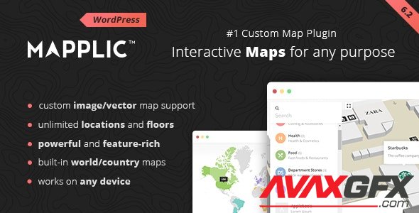 CodeCanyon - Mapplic v6.2.1 - Custom Interactive Map WordPress Plugin - 6800158