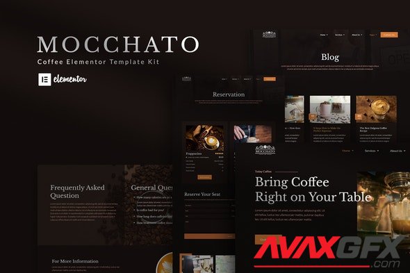 ThemeForest - Mocchato v1.0.0 - Coffee Shop Elementor Template Kit - 31421450