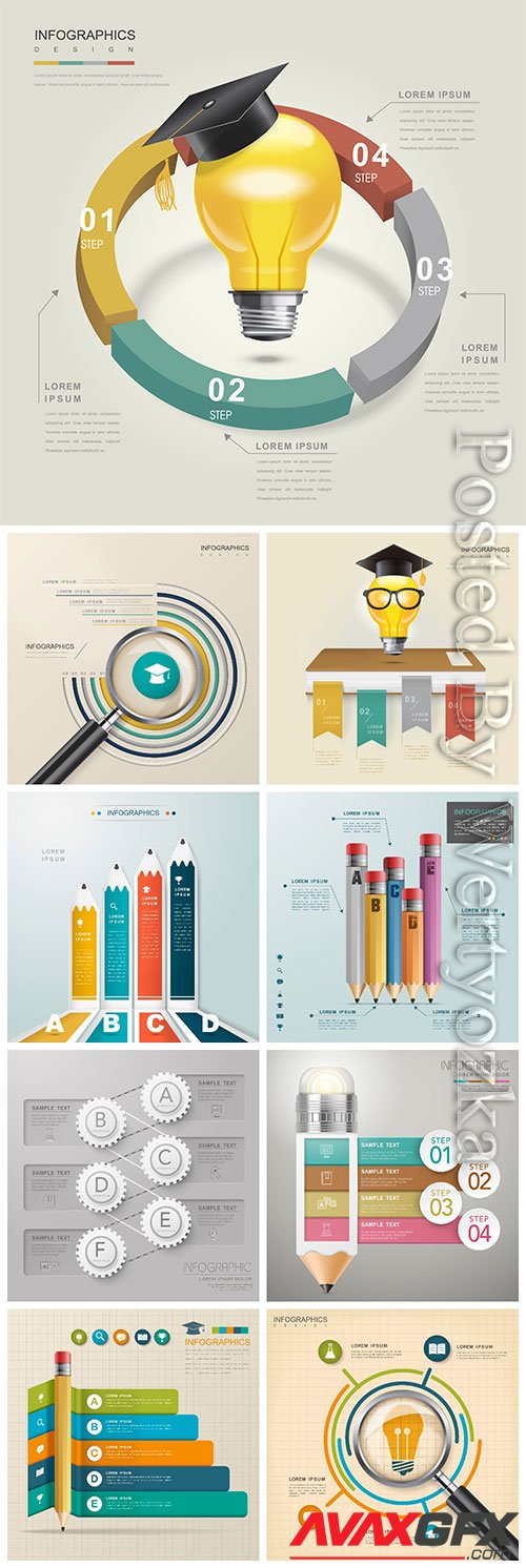 Infographic template concept vector design