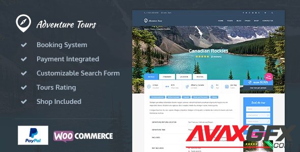 ThemeForest - Adventure Tours v4.1.5.1 - WordPress Tour/Travel Theme - 12781942