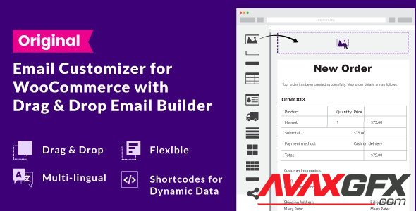 CodeCanyon - Email Customizer for WooCommerce with Drag and Drop Email Builder v1.5.16 - 19849378