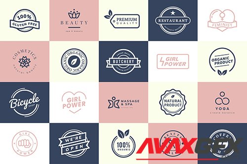 Collection of logo and badge vectors
