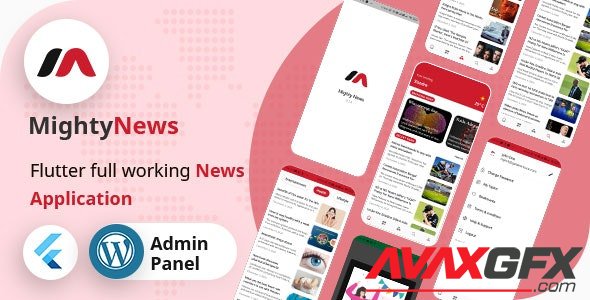 CodeCanyon - MightyNews v19.0 - Flutter 2.0 News App with Wordpress backend - 29648579