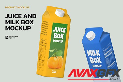 Juice and Milk Box - Mockup