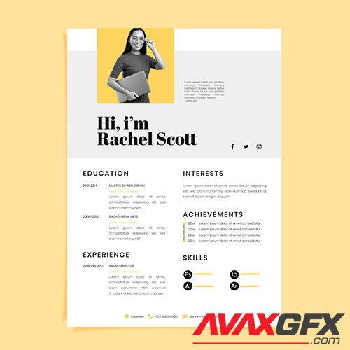 Creative minimalist cv templates