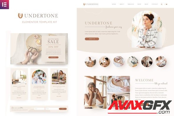 ThemeForest - Undertone v1.0.0 - Business Services & Shop Elementor Template Kit - 31482076