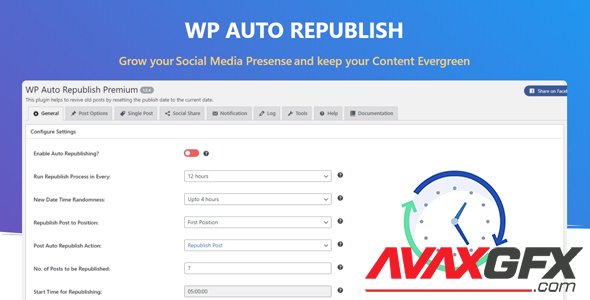 WP Auto Republish Premium v1.2.5 - Premium WordPress Plugin for Social Media Growth - NULLED