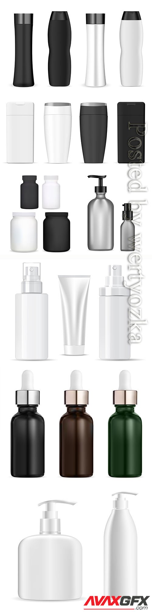 Bottle cosmetic vector package