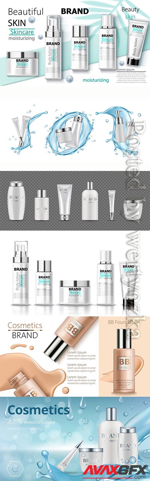 Beauty cosmetic product vector poster
