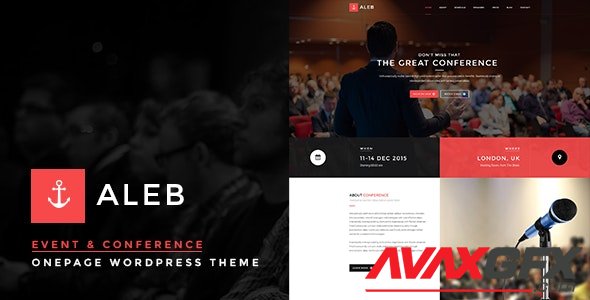 ThemeForest - Event WordPress Theme for Conference Marketing - Aleb v1.3.6 - 13429442