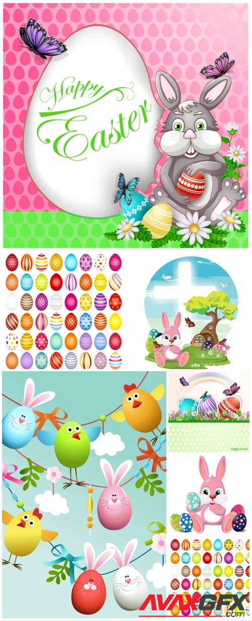 Vector illustration with Easter elements