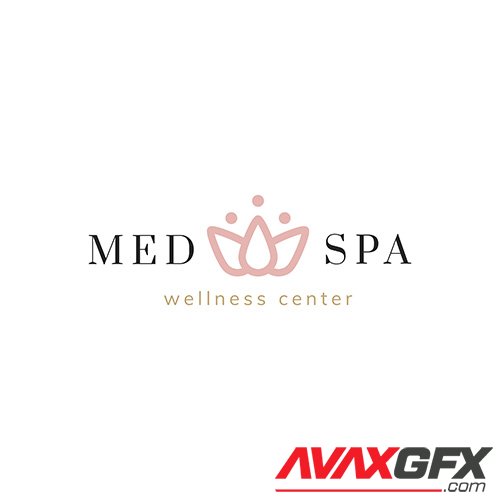 Spa wellness center logo vector