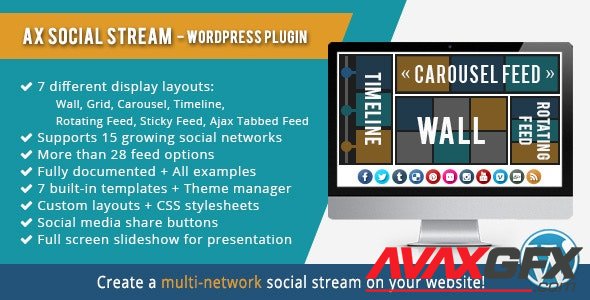 CodeCanyon - AX Social Stream v3.8.7 - 10458271