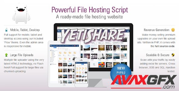 YetiShare v5.2.0 - File Hosting Script + YetiShare Plugins - NULLED