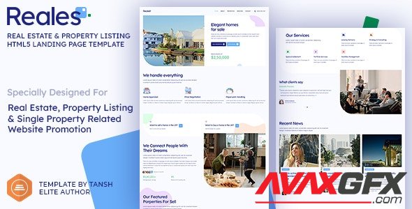 ThemeForest - Reales v1.0 - Real Estate & Property Listing HTML Landing Page Template - 31494558