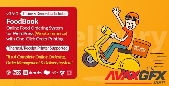 CodeCanyon - FoodBook v3.9.2 - Online Food Ordering & Delivery System for WordPress with One-Click Order Printing - 27669182 - NULLED