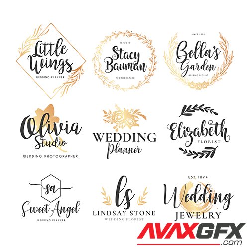 Wedding logo collection