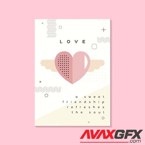 Valentines day poster and card vector