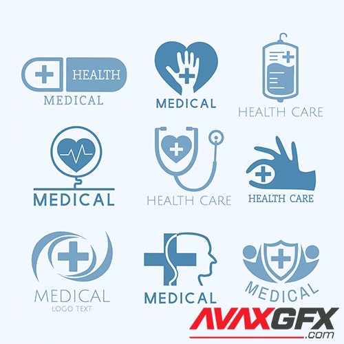 Medical service logos vector set