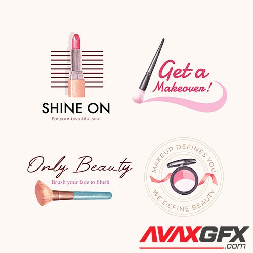 Logo design with makeup concept for-branding and marketing