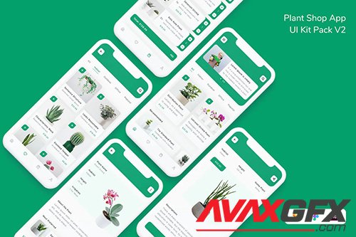 Plant Shop App UI Kit Pack V2