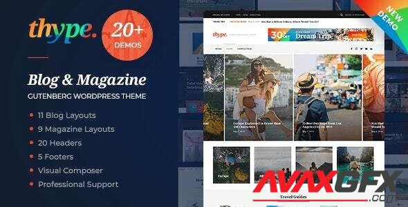 ThemeForest - Thype v1.1.4 - Personal Blog WordPress - 23164635