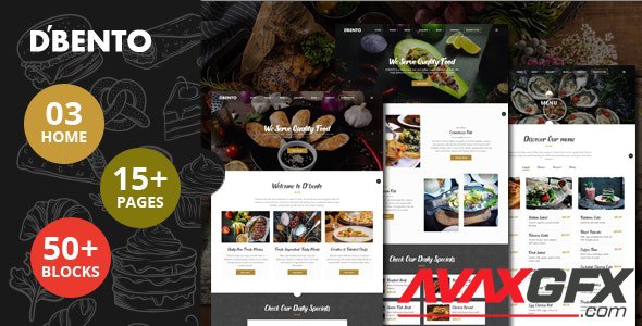 ThemeForest - Dbento v1.0 - Food Restaurant HTML5 Template - 31600280