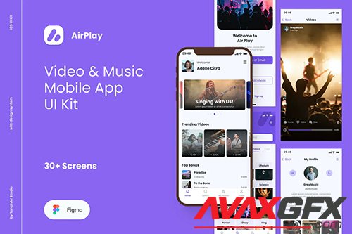 AirPlay - Video & Music Player App UI Kit