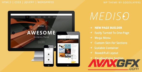 ThemeForest - Mediso v1.3.3 - Corporate / One-Page / Blogging WP Theme - 7265623