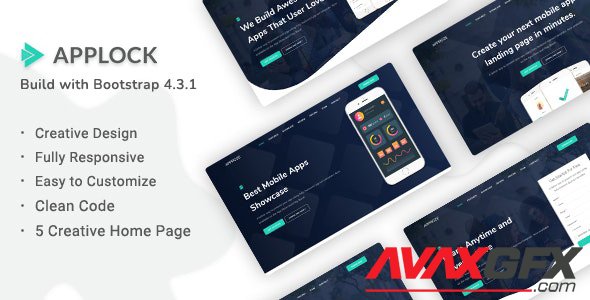 ThemeForest - Applock v1.0 - Responsive App Landing Page Template - 31615091