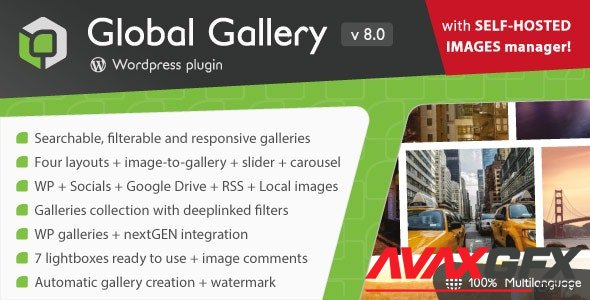 CodeCanyon - Global Gallery v8.001 - Wordpress Responsive Gallery - 3310108