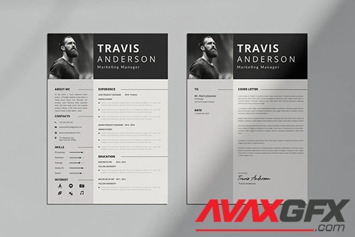 Simple CV Resume & Cover Letter Template